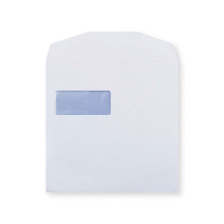 Envelope branco com janela 220x220 mm