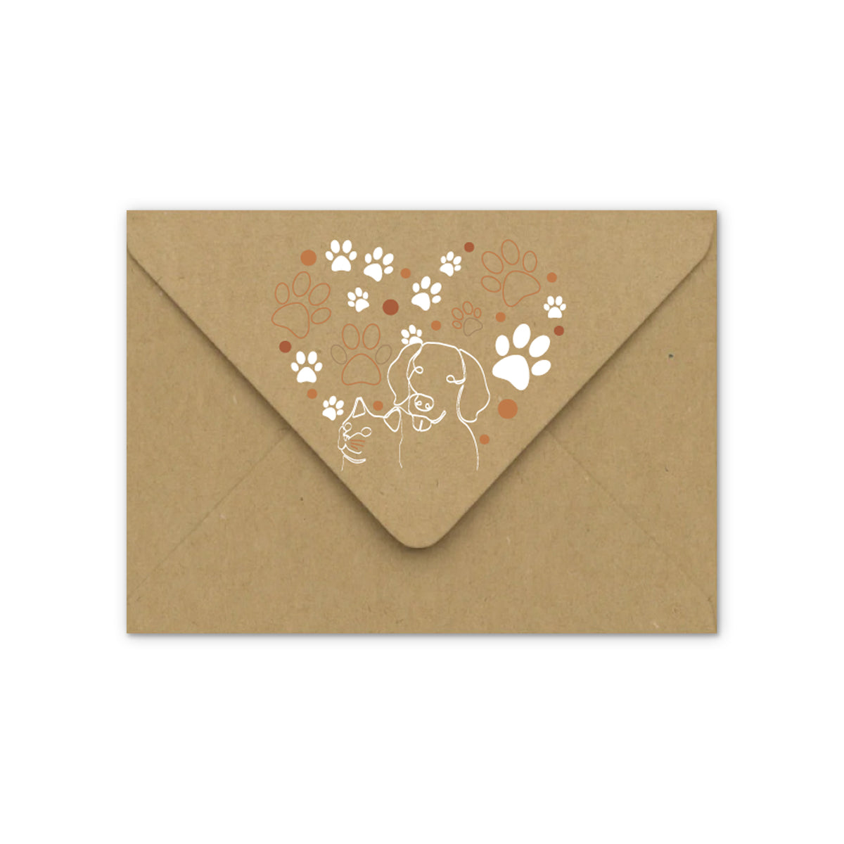 Envelope Motivo Pegada de pata
