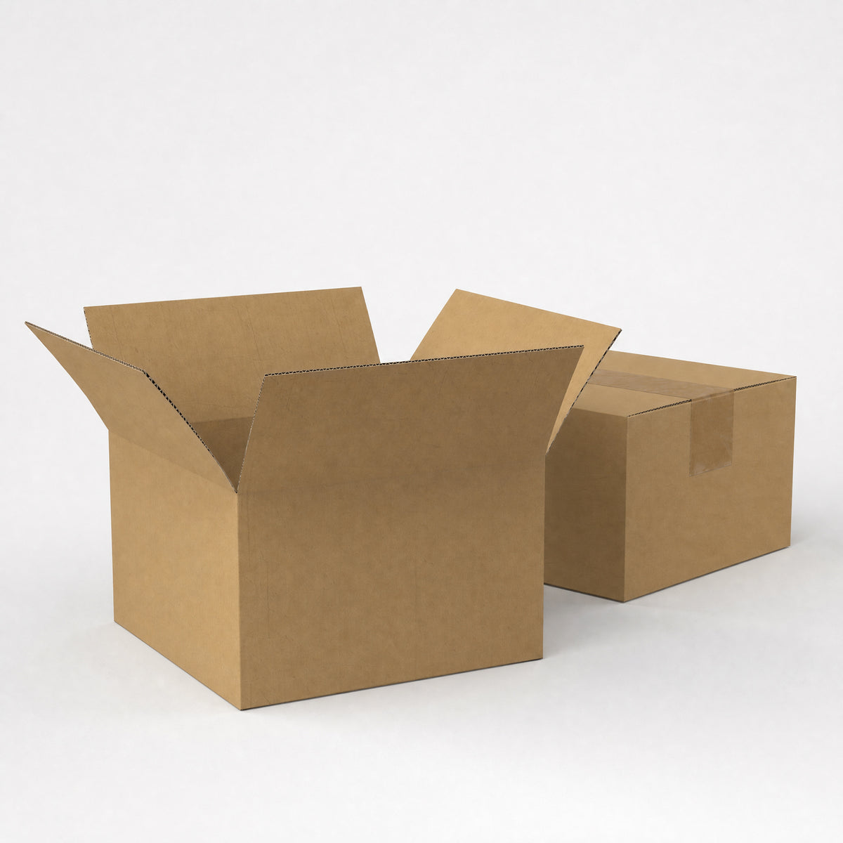 Caixas de papelão com abas para envio