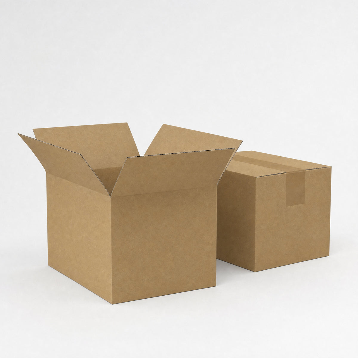 Caixas de papelão com abas para envio