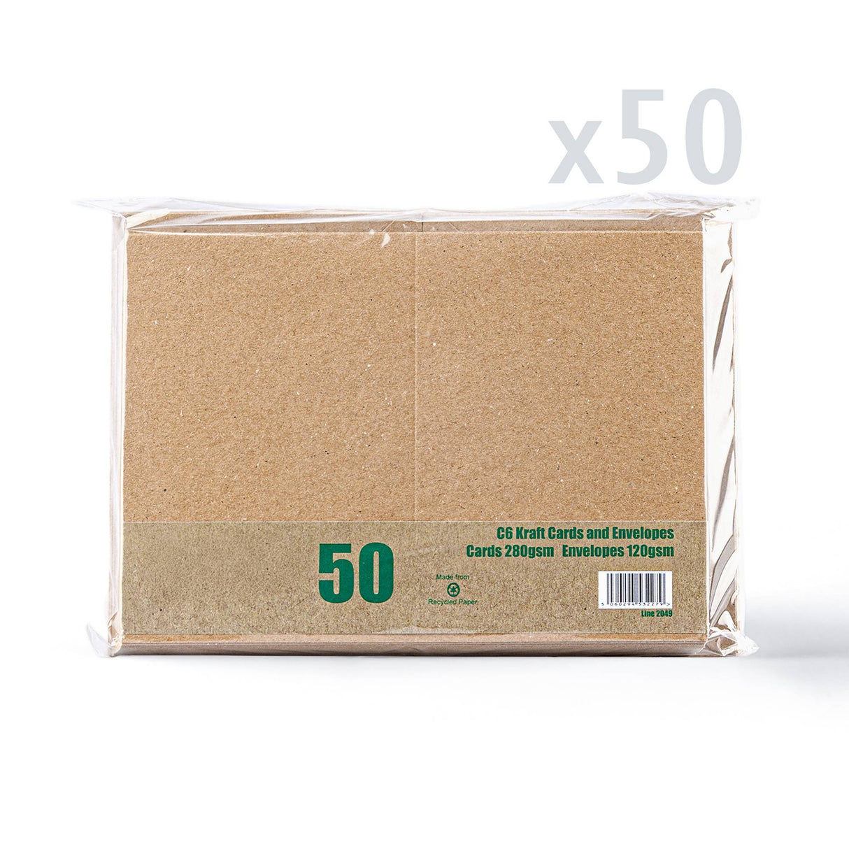 Conjunto de cartões e envelopes kraft