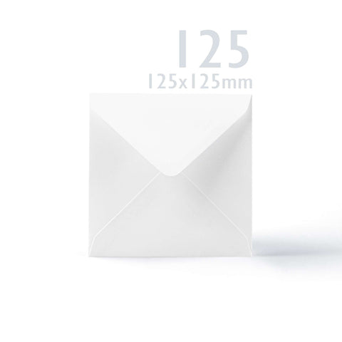White Smooth Cards & Envelopes Pack White 130x130 mm + 125x125 mm