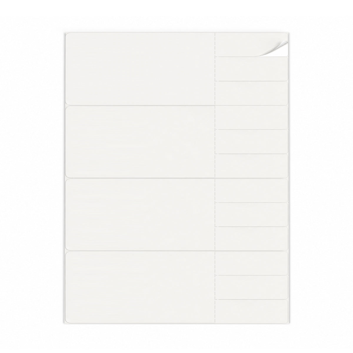 Packs de etiquetas brancas L - 100 folhas