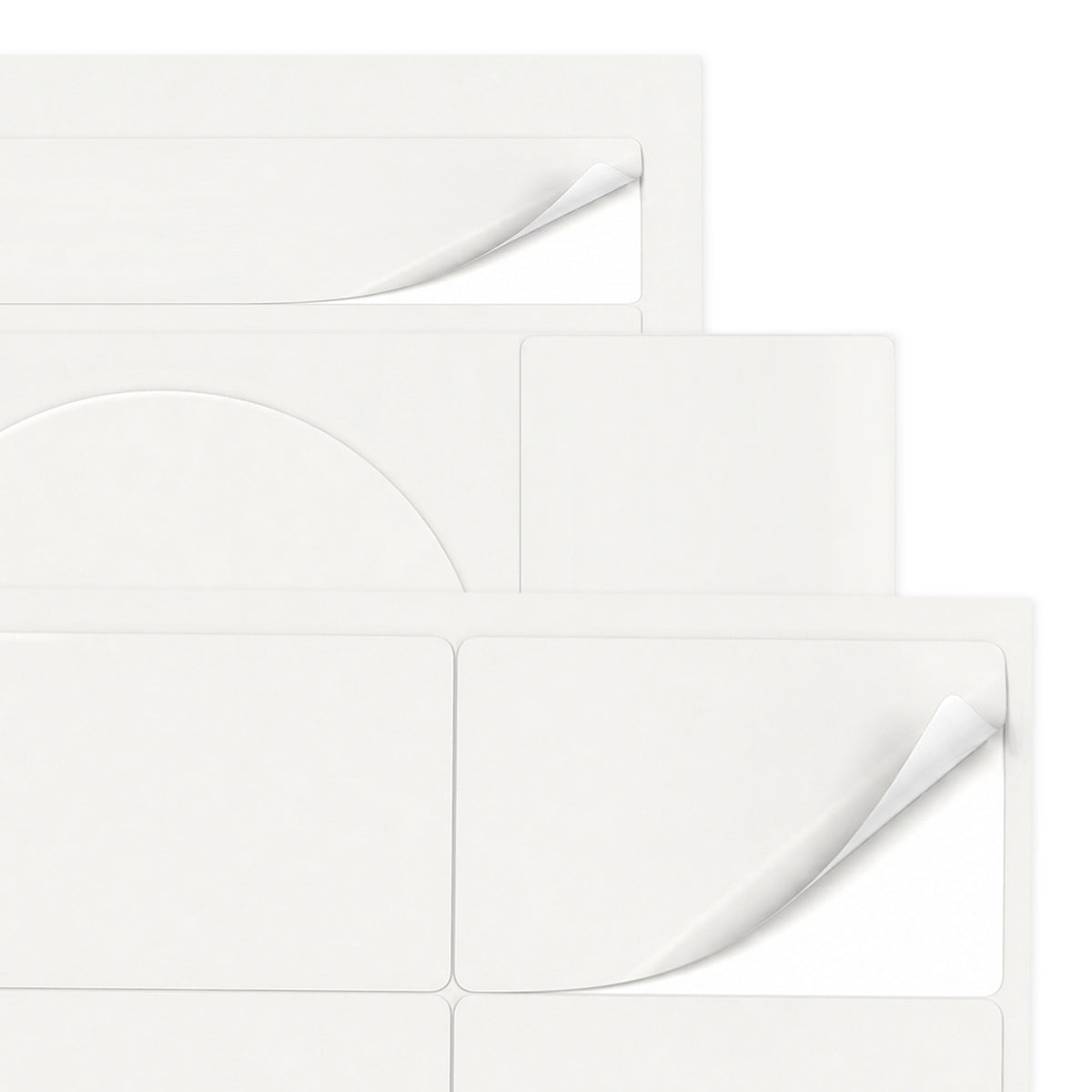 Packs de etiquetas brancas ML - 100 folhas