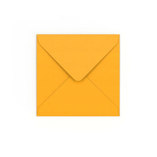 Envelope amarelo mostarda 130x130 mm