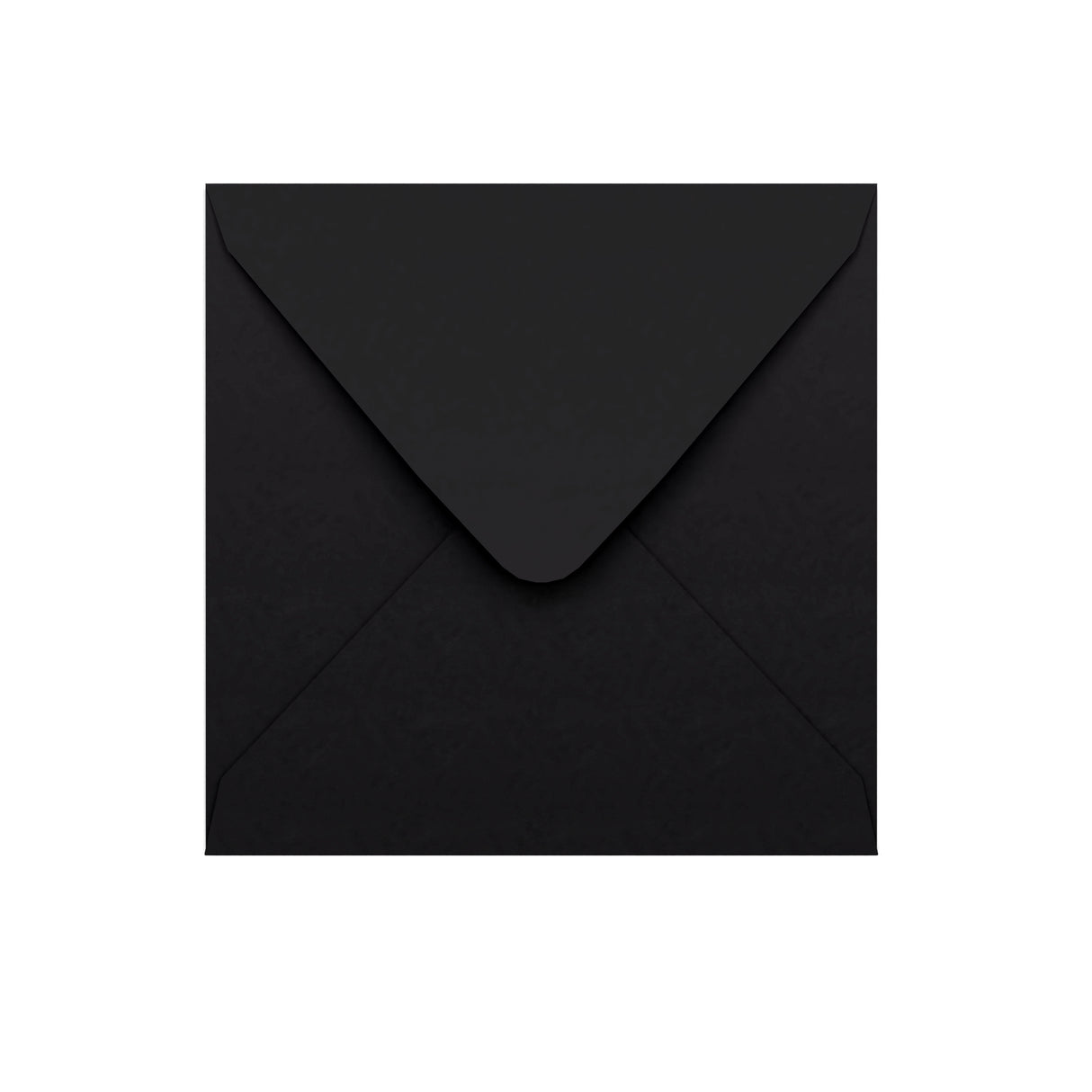 Envelope preto com aba em V 155×155 mm