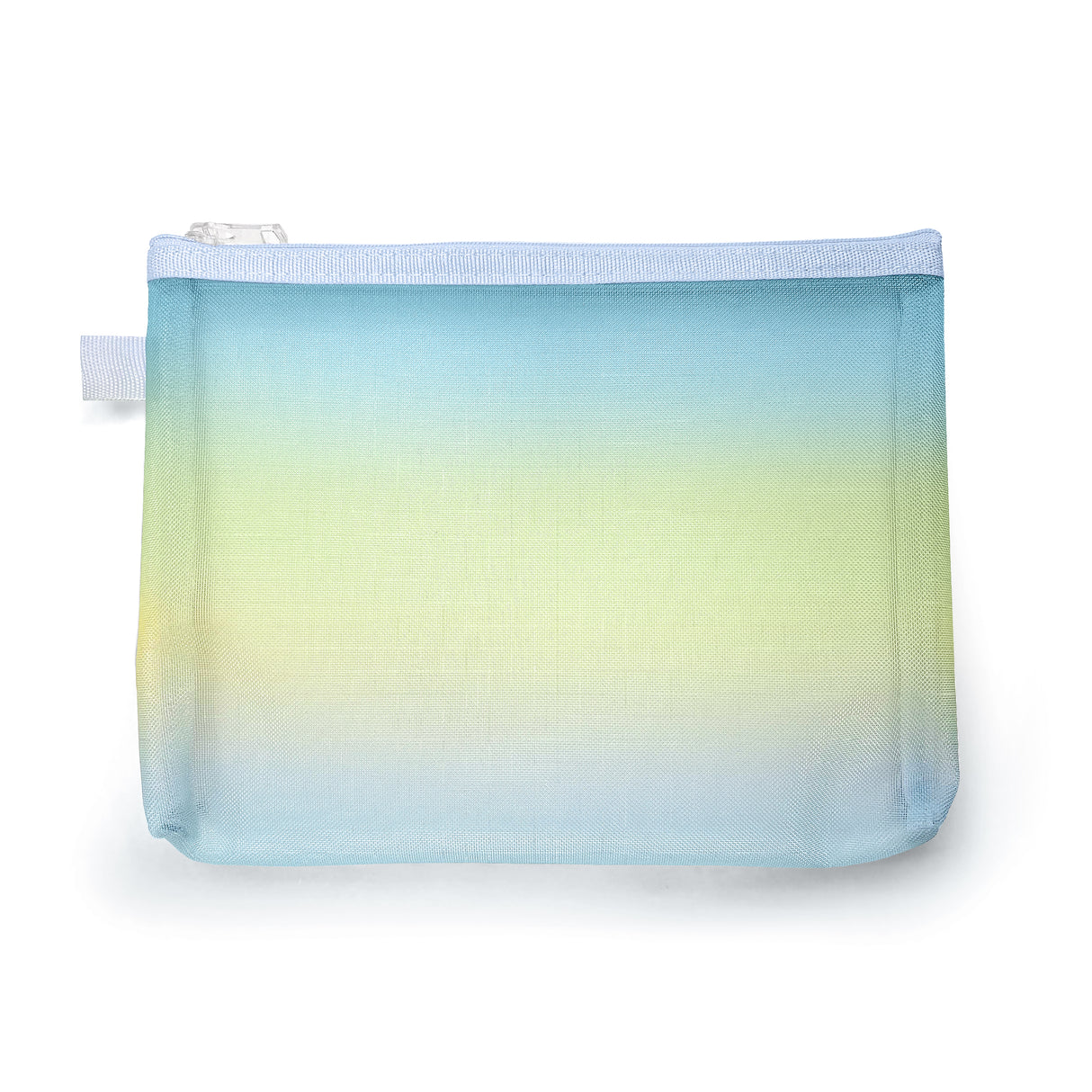 Bolsa degradé em maille de nylon com fecho de correr