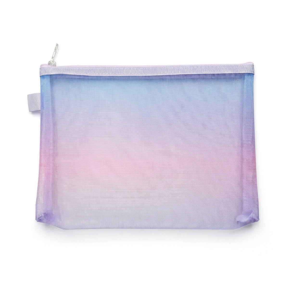 Bolsa degradé em maille de nylon com fecho de correr