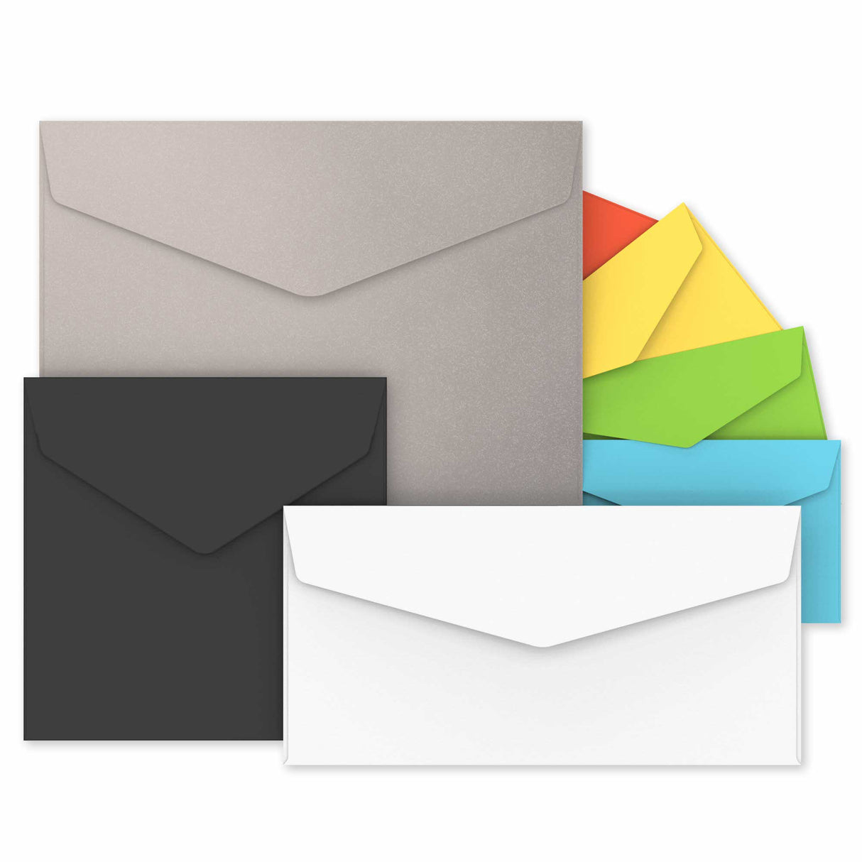 Envelopes com aba de bico autoadesiva