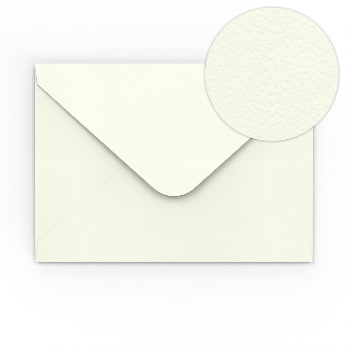 Envelopes de papel branco-leite martelado