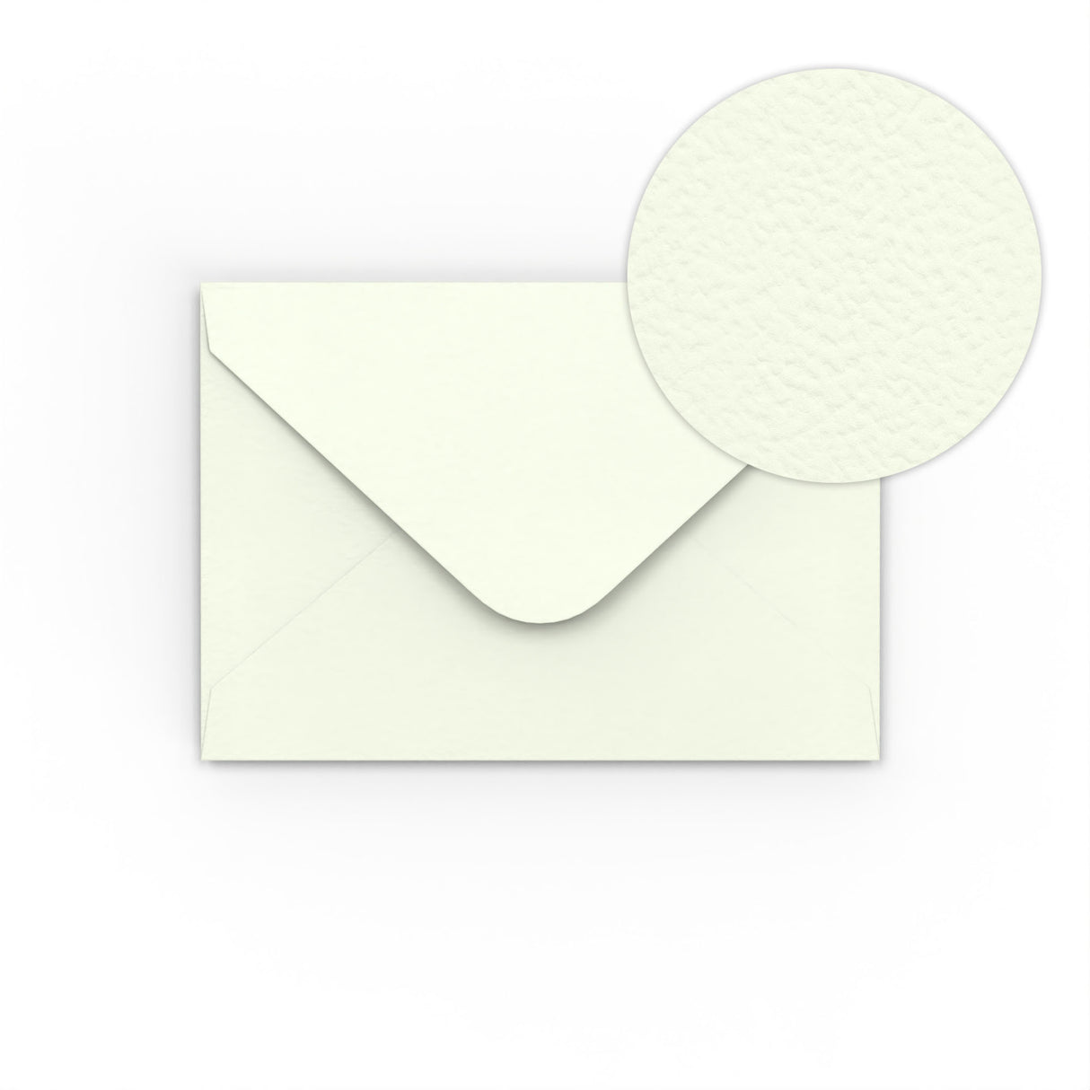 Envelopes de papel branco-leite martelado