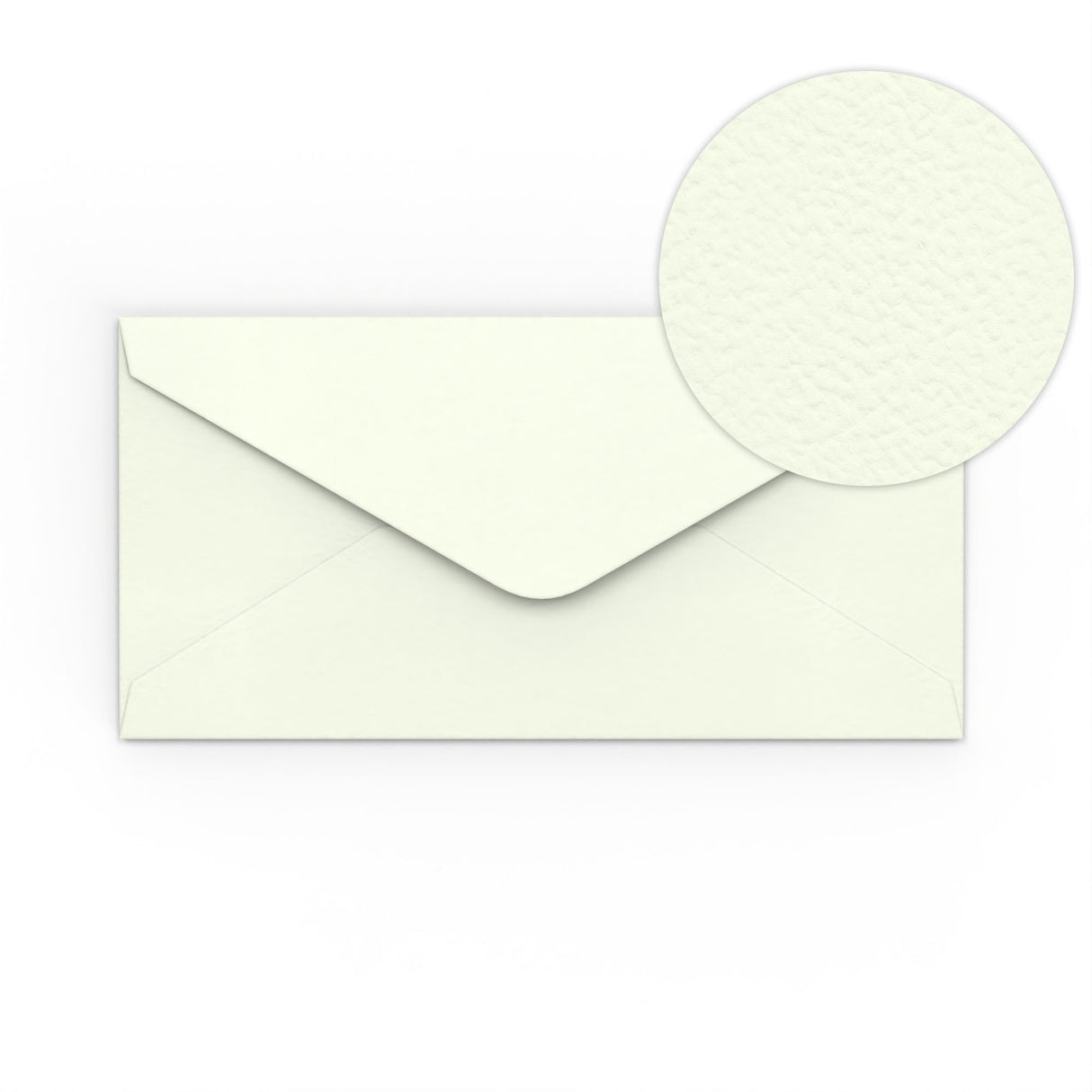Envelopes de papel branco-leite martelado
