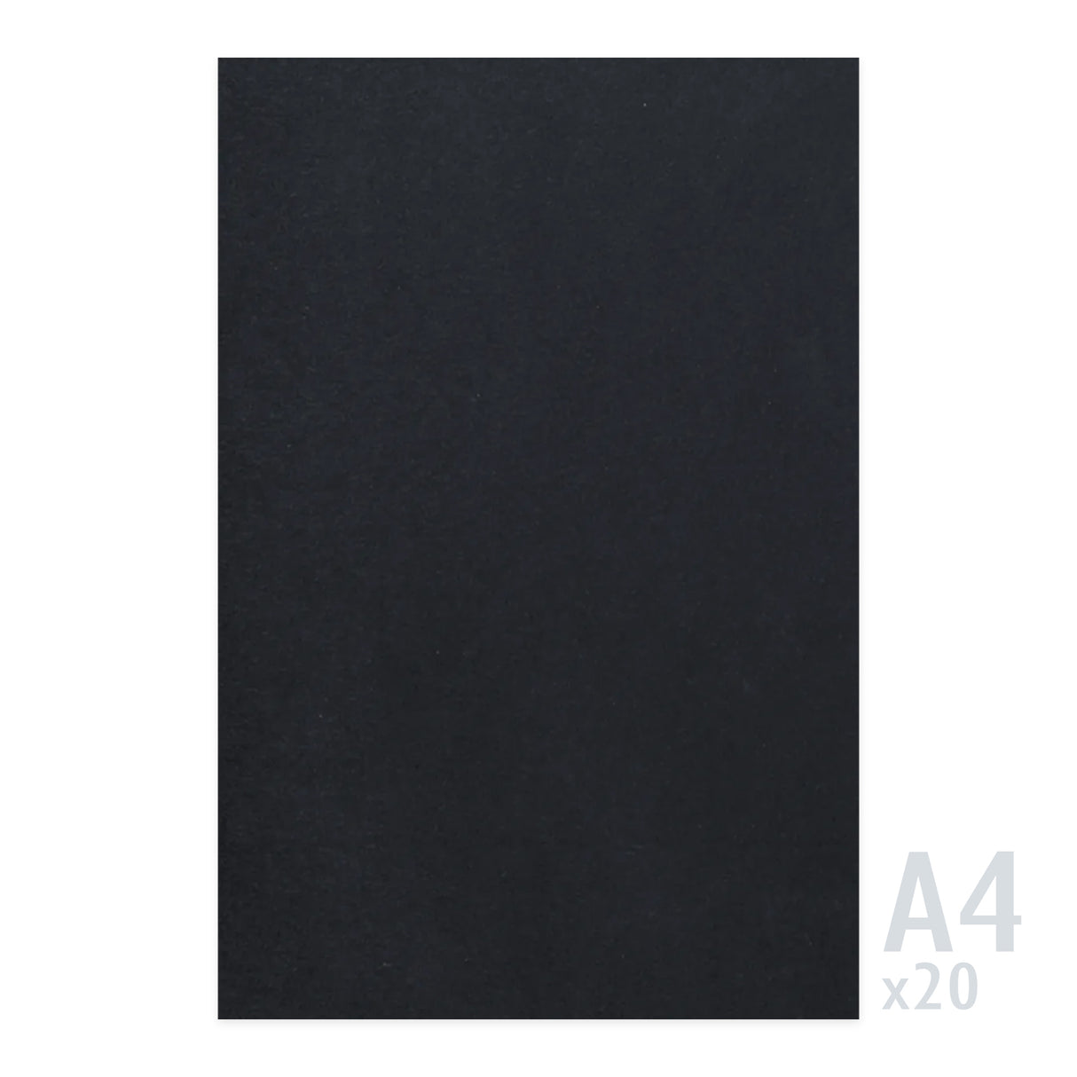 Papel preto 225g/m² - 20 folhas A4