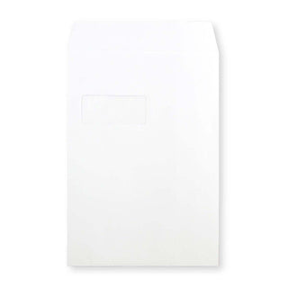 324x229 mm (C4) White envelope de papelão com janela