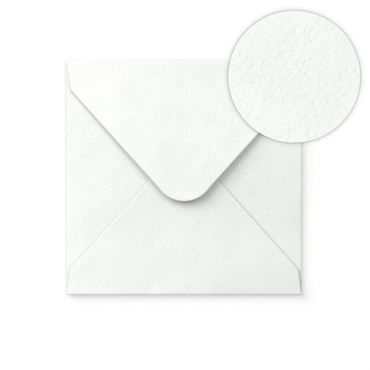 Envelope branco com efeito martelado 155x155 mm