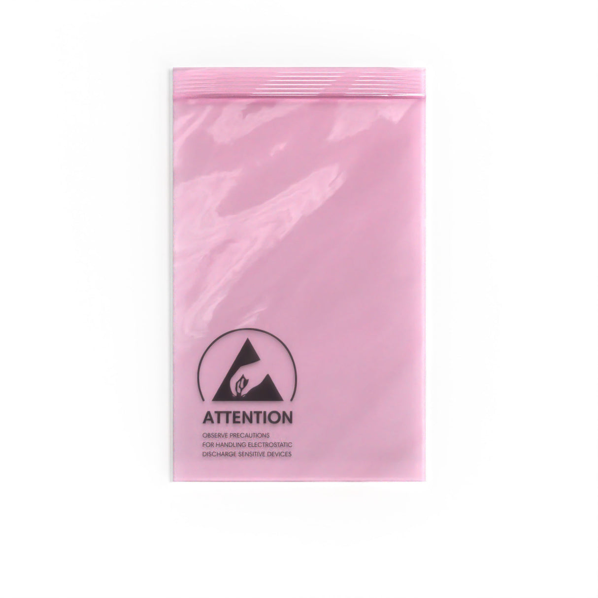 Sacos antiestáticos rosa (ESD) com selo de aderência