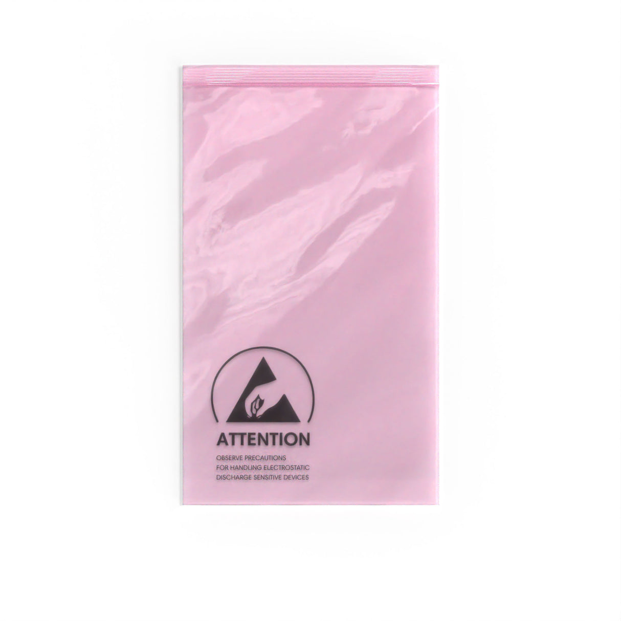 Sacos antiestáticos rosa (ESD) com selo de aderência