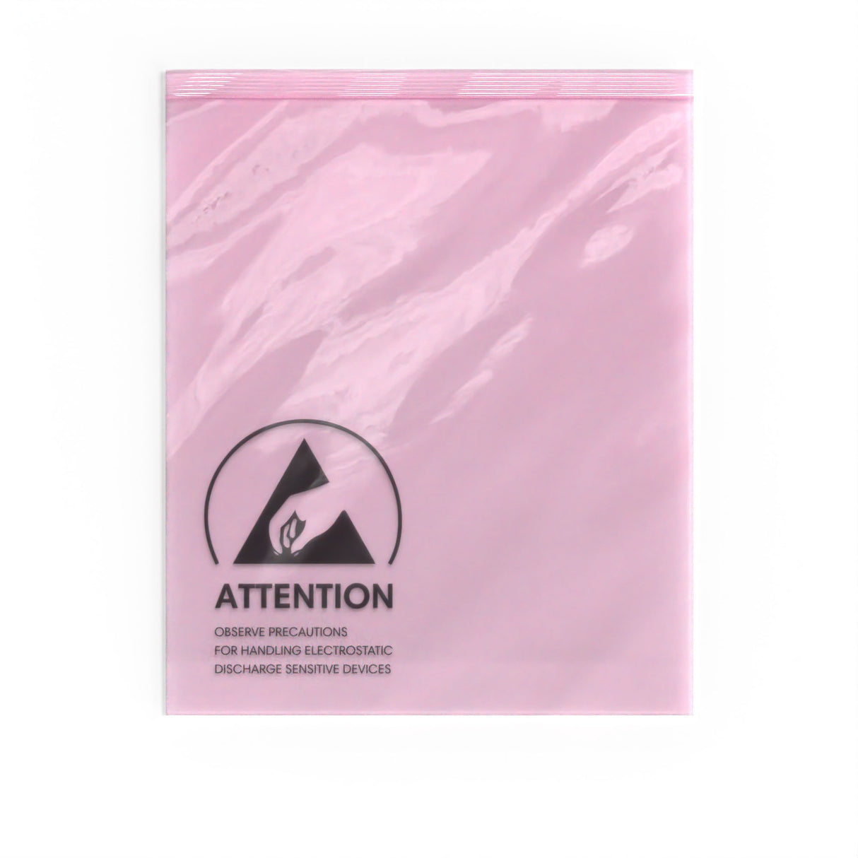 Sacos antiestáticos rosa (ESD) com selo de aderência