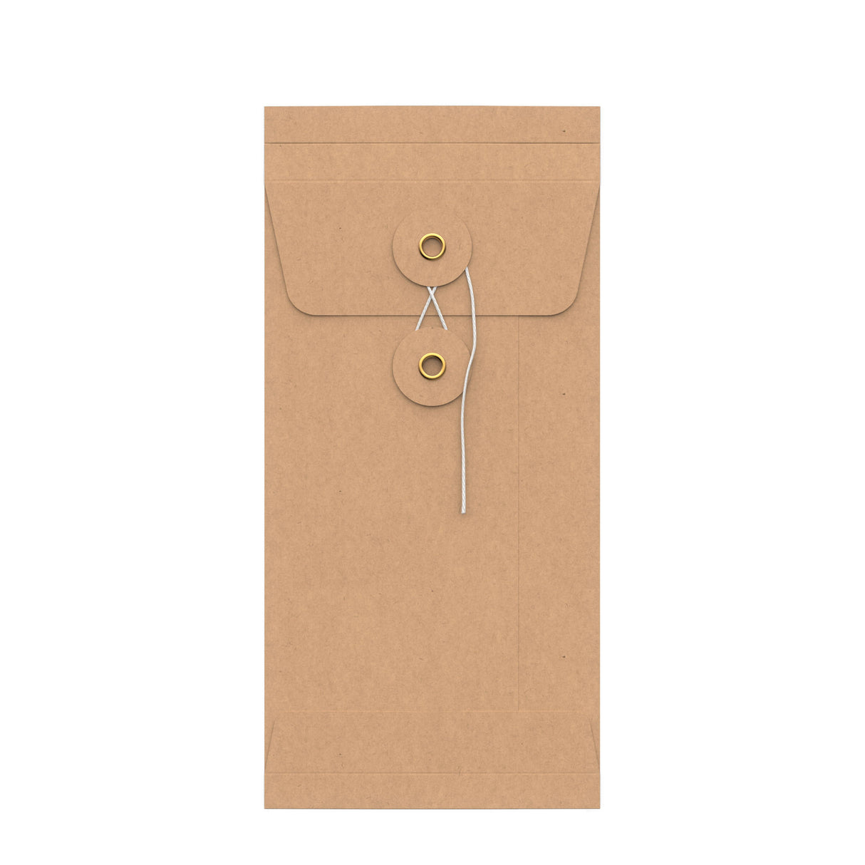 Envelopes com fecho de corda e arruela e reforço
