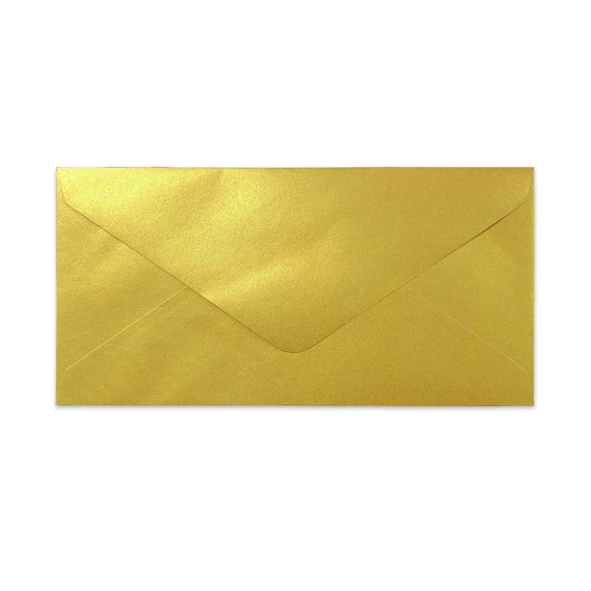 DL 110x220mm - Envelope dourado metálico 120g