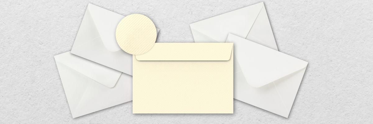 Envelopes de papel textura vergé