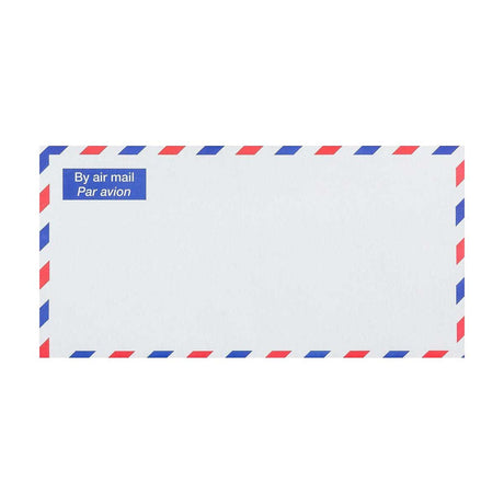 Envelope branco de correio aéreo 110x220 mm (DL)