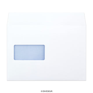 Envelope branco com janela 162x229 mm (C5)