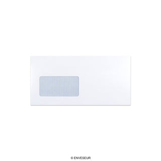 Envelope branco com janela 114x229 mm