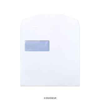 Envelope branco com janela 220x220 mm