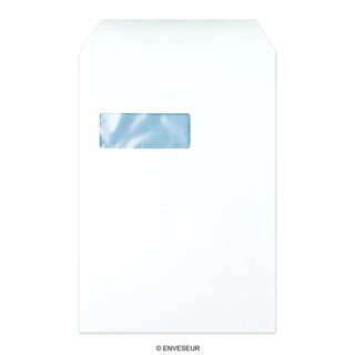 Envelope branco com janela 324x229 mm (C4)