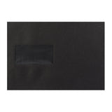 Envelope preto com janela 162x229 mm (C5)