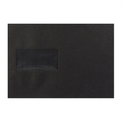 Envelope preto com janela 162x229 mm (C5)