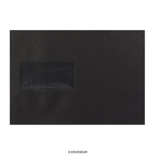 Envelope preto com janela 162x229 mm (C5)