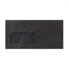 Envelope preto com janela 110x220 mm (DL)