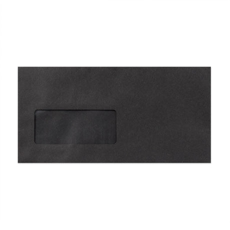 Envelope preto com janela 110x220 mm (DL)