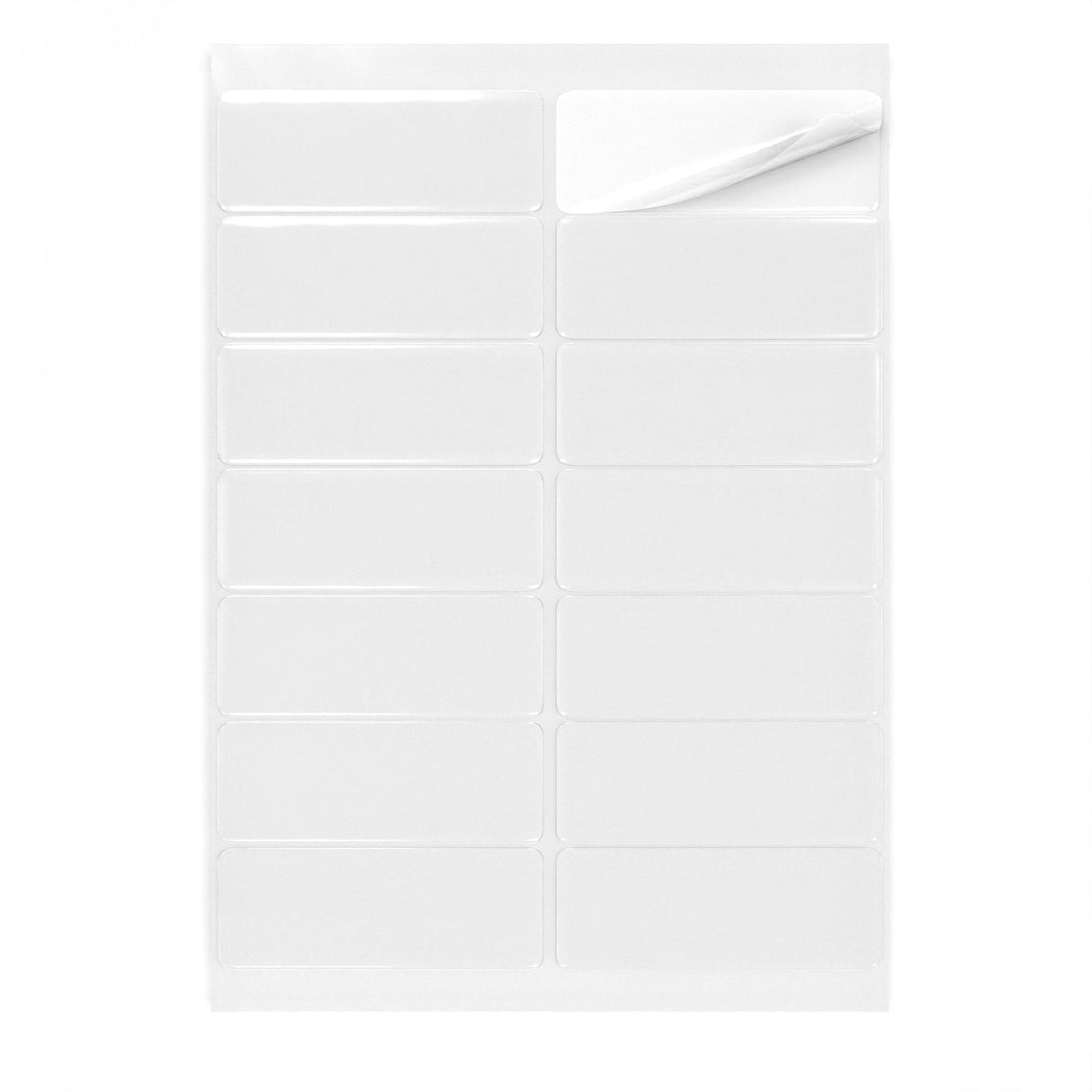 Etiquetas adesivas retangulares