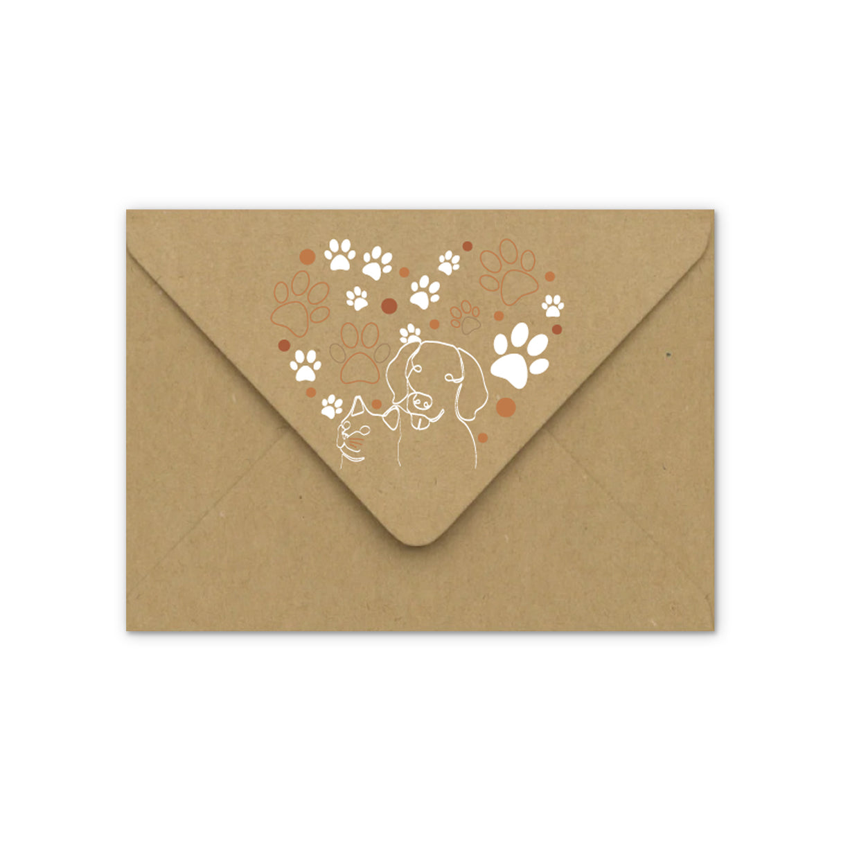 Envelope Motivo Pegada de pata