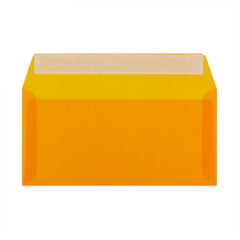 Coloured Translucent Envelopes Orange 110 x 220 mm (DL)