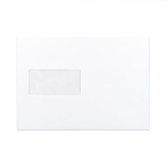 Envelope branco com janela 162x229 mm (C5)