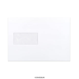 Envelope branco com janela 162x229 mm (C5)