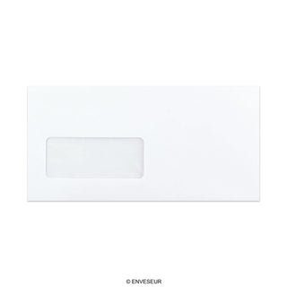 Envelope branco com janela 110x220 mm (DL)