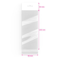 Cello Bags (With Header) Clear 230 x 95 mm