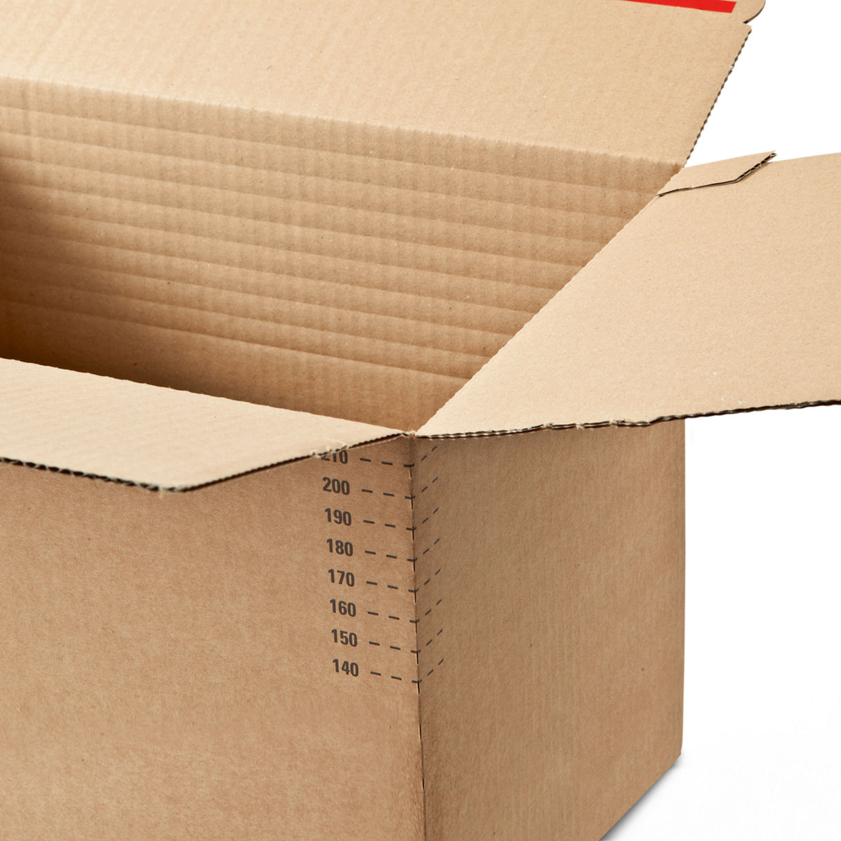 Caixa de papelão de profundidade variável com fecho autovedante para remessas