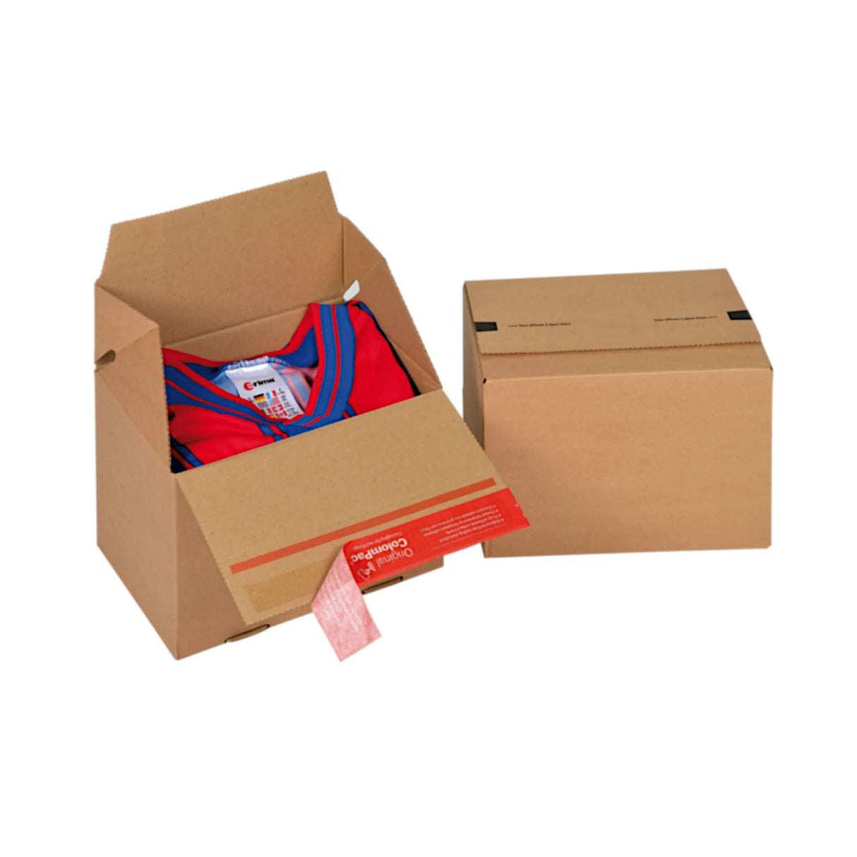 Caixa de papelão com fecho autovedante para remessas