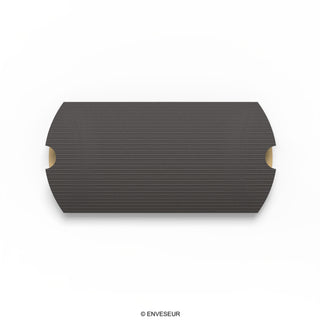 Caixa de travesseiro preta com nervuras