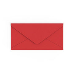 Envelope vermelho cereja 110x220 mm (DL)
