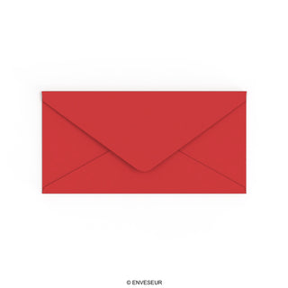 Envelope vermelho cereja 110x220 mm (DL)
