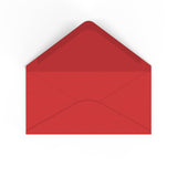 Envelope vermelho cereja 110x220 mm (DL)
