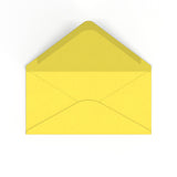 Envelope amarelo girassol 110x220 mm (DL)