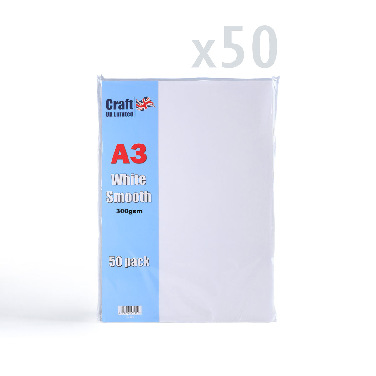Cartão Branco A3 300 g/m² pack de 50 unidades